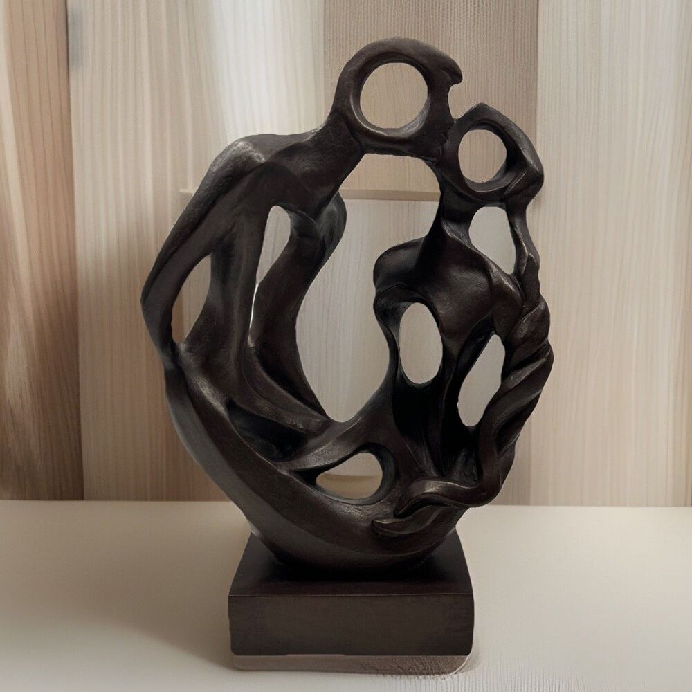 1991 Resin Sculpture By Martel “Wedding Rings”Kissing Austin Bronze Productions